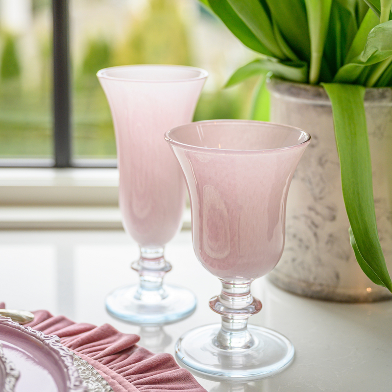 Arte Italica & Crown Linen Designs | Rialto Flute - Soft Pink