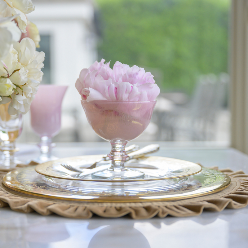 Arte Italica & Crown Linen Designs | Rialto Compote - Adriatic Blue