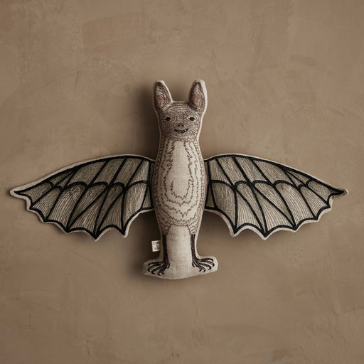 Coral & Tusk | Bat Surprise Doll with embroidered face and magnetized wings that open to reveal a butterfly design, displayed on a neutral background.