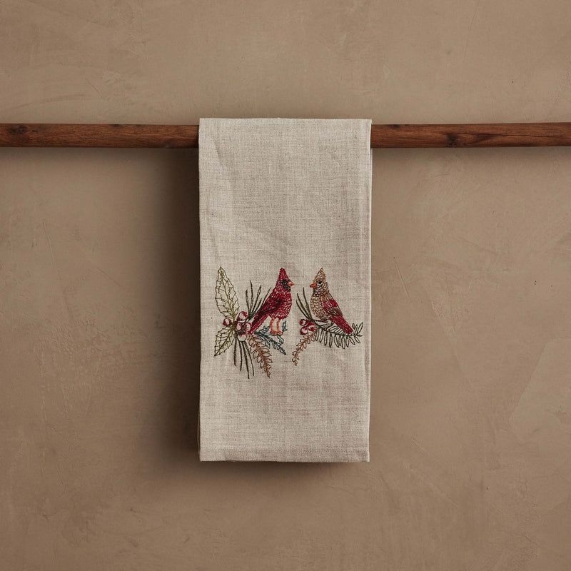 Coral & Tusk | Christmas Cardinals Tea Towel