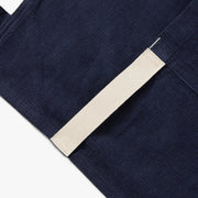 Hedley & Bennett Smock Apron, Blueberry Corduroy — fabric and fit detail