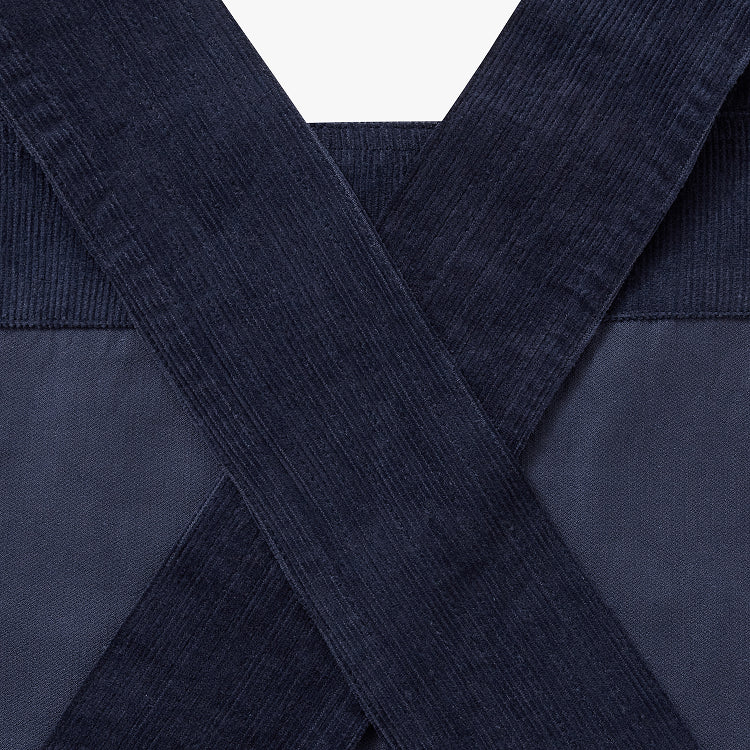 Hedley & Bennett Smock Apron, Blueberry Corduroy — side view