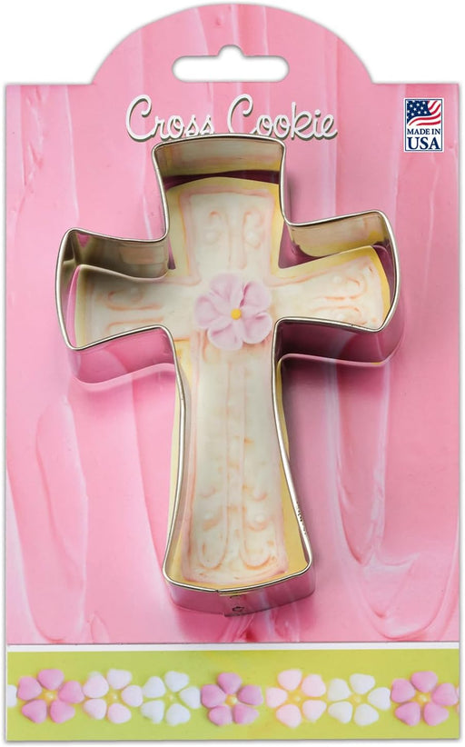 Ann Clark 4.5-inch Cross cookie cutter, ideal for baking enthusiasts, crafted with quality for safe and creative cookie designs.