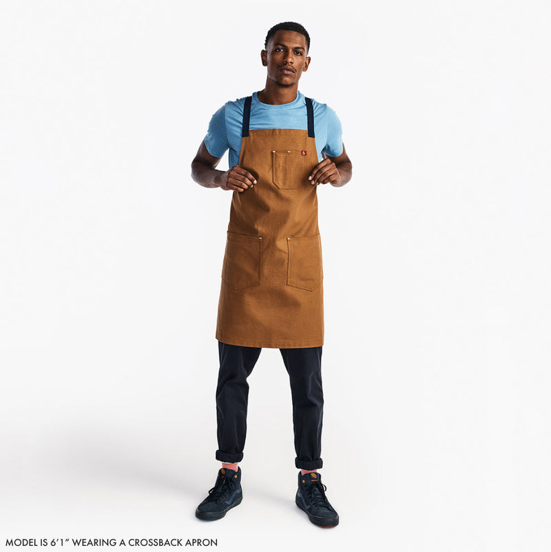 Hedley & Bennett | All Day Crossback Aprons - Olive Green with Black Straps