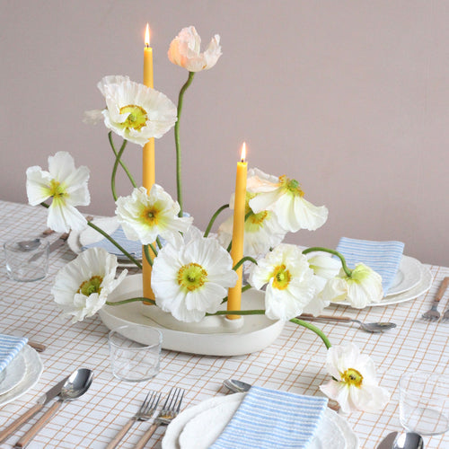 The Floral Society | Dipped Taper Candles, 12 Inches, Saffron