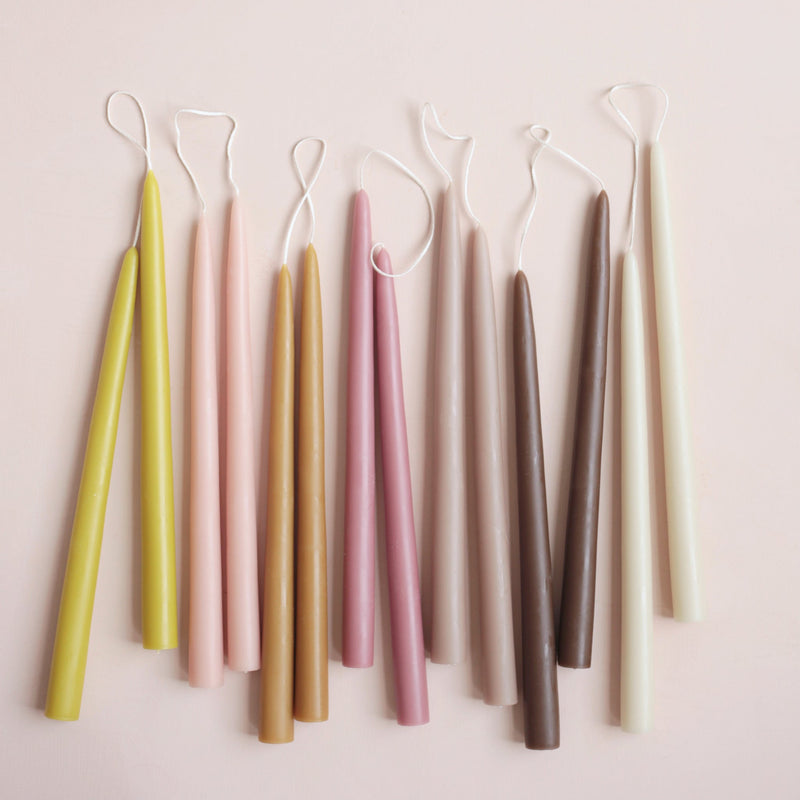 The Floral Society | Dipped Taper Candles, 12 Inches, Saffron