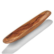 BERARD Olive Boat 13.5/34.4cm crafted from olivewood, perfect for serving appetizers, featured on a white background.