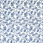 Caravan Home 59 x 86 Granada Cornflower Blue Tablecloth with intricate floral and pomegranate pattern, hand-printed for a French country style.