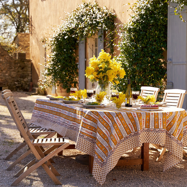 Couleur Nature | Provence Avignon Tablecloth, Dijon & Blue