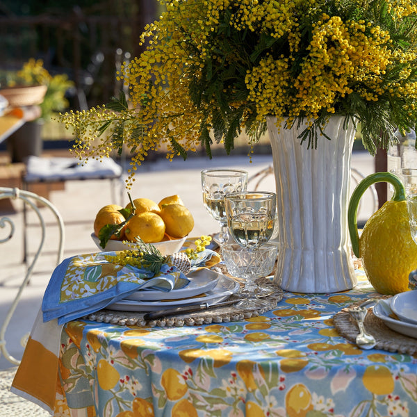 Couleur Nature | Citron Tablecloth, Bleu & Yellow