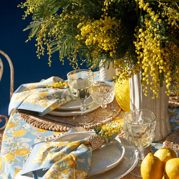Couleur Nature | Citron Tablecloth, Bleu & Yellow