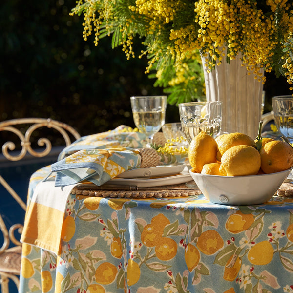 Couleur Nature | Citron Tablecloth, Bleu & Yellow