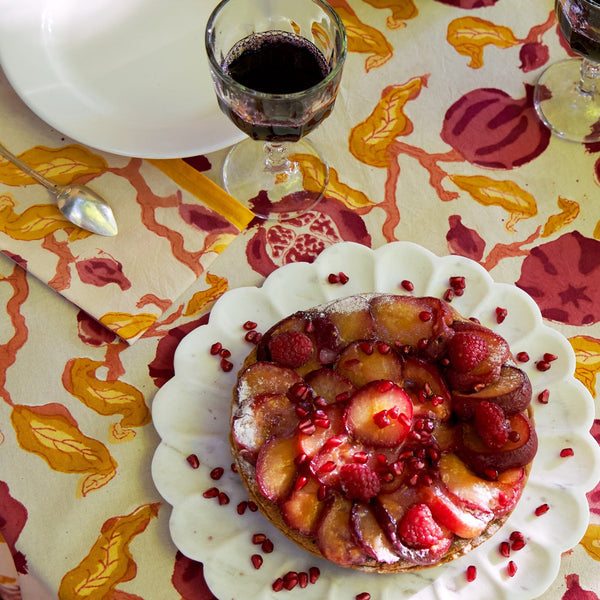 Couleur Nature | Pomegranate Napkins, Yellow/Red, Set of 6