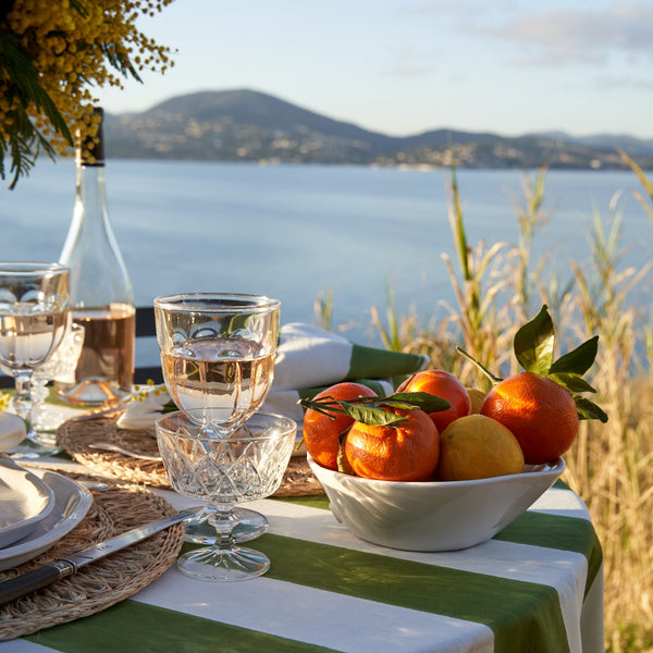 Couleur Nature | St. Tropez Tablecloth, Vert, 59" x 86"