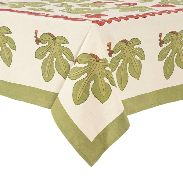 Couleur Nature | Fig French Tablecloths, Red& Green