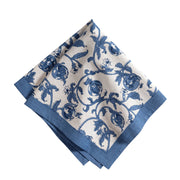 Caravan Home | 19 x 19 Granada Cornflower Blue Napkins Set of 6 featuring pomegranate motifs, ideal for elegant table settings.
