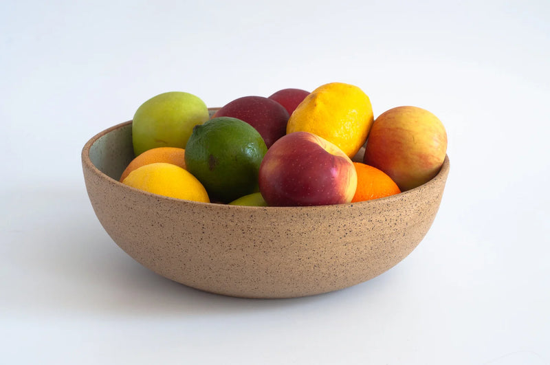 RachaelPots | Low Serving Bowl, Nude/Sage