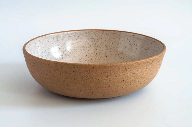 RachaelPots | Low Serving Bowl, Nude/Sage