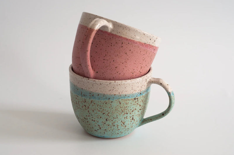 RachaelPots | Jumbo Mug, Nude/Light Blue