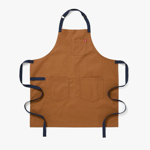 Hedley & Bennett | Essential - Denver apron with adjustable neck strap, two large front pockets, and a chest pocket with red tag, ideal for hands-on projects.