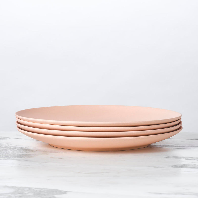 Fable New York Bamboo Plates, set of 4, on marble, showcase eco-friendly dining elegance, perfect for versatile, sustainable meals.