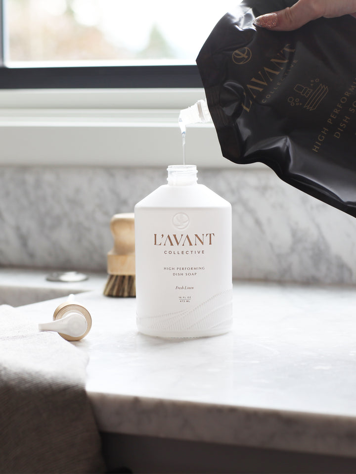 L'AVANT Collective High Performing Dish Soap Refill, Fresh Linen - Thumbnail 3
