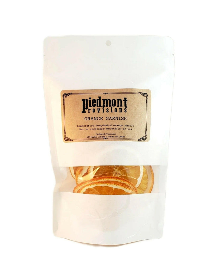 Piedmont Provisions | Dried Fruit Cocktail Garnishes - Lime: A bag of dried orange slices, ideal for enhancing cocktails, teas, or water with citrus flavor and elegance.