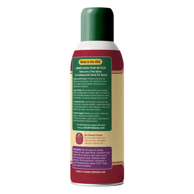 Cornhusker Kitchen Duck Fat Spray | Gourmet Duck Fat Cooking Oil Spray
