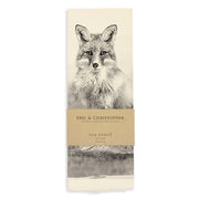 Eric and Christopher | American Woodlands Collective Tea Towel featuring a fox, made from 100% pre-shrunk flour sack cotton, crafted in Bucks County, PA.