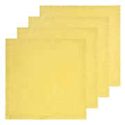 Set of four 21 x 21 Citrus Everyday Napkins, oversized, hand-dyed linen, with mitered corners, showcasing refined craftsmanship for enhanced dining experiences.