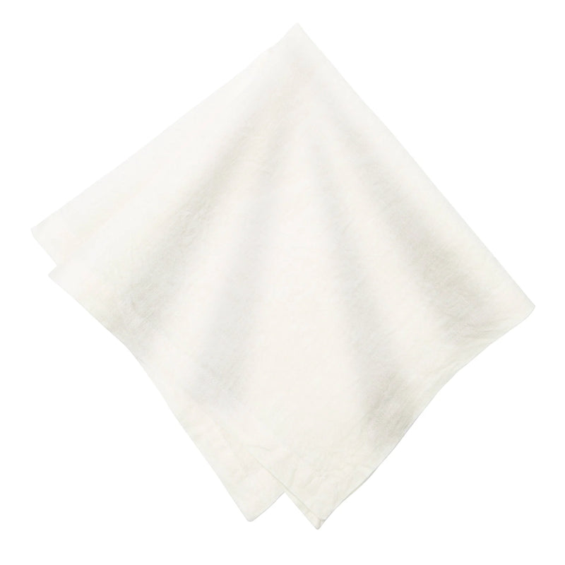 Caravan Home | 21 x 21 Ivory Everyday Napkins Set of 4, showcasing exquisite craftsmanship with mitered corners, pre-washed for softness, perfect for elevating dining experiences.