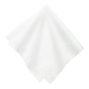 Caravan Home 21 x 21 White Everyday Napkins Set of 4, showcasing refined craftsmanship with mitered corners, ideal for adding sophistication to any dining setting.