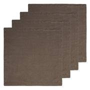 Caravan Home | 21 x 21 Walnut Everyday Napkins Set of 4, featuring oversized, hand-dyed linen with mitered corners, offering refined casual luxury for dining.