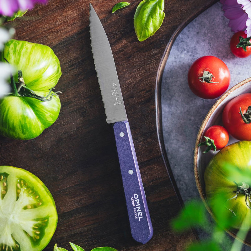 Opinel | Essential Serrated Knife, Apple Green