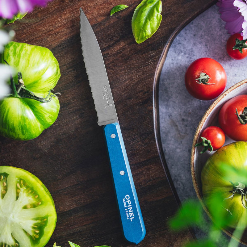 Opinel | Essential Serrated Knife, Apple Green