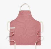 Hedley & Bennett | Essential Aprons - Rhubarb: Durable, versatile apron with adjustable strap, long ties, and pockets; ideal for practical, stylish cooking.