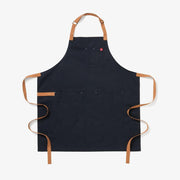 Hedley & Bennett | Essential Aprons - Tahoe Pine: A durable cotton canvas apron with adjustable neck strap, long waist ties, and multiple pockets for versatile kitchen use.