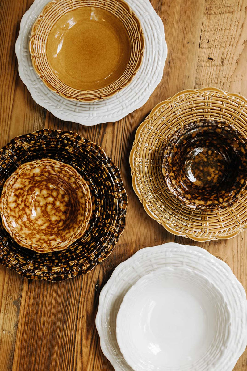 Provvista Designs | Basket Jubilee Dinner Plate, White
