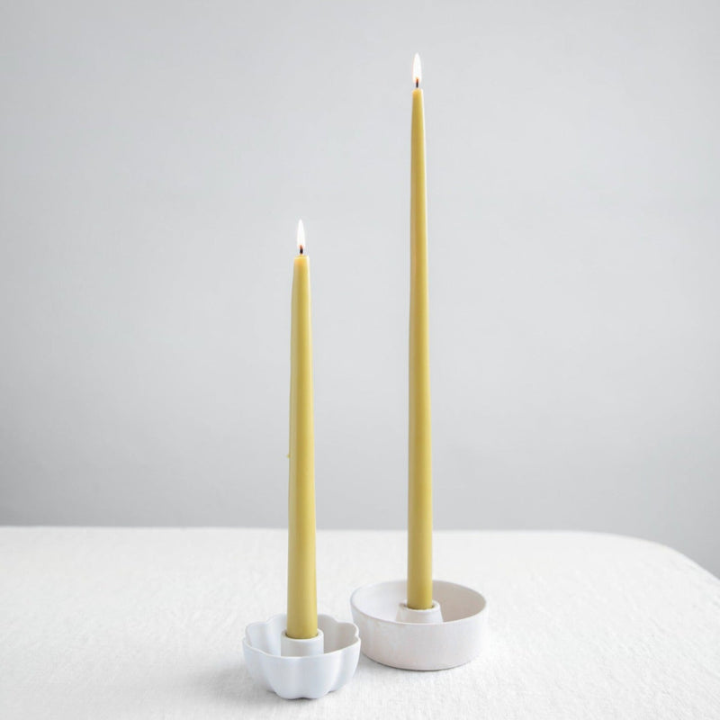 The Floral Society | Dipped Taper Candles, 18 Inches Greige