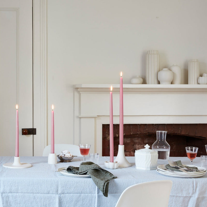 The Floral Society | Dipped Taper Candles, 18 Inches Greige