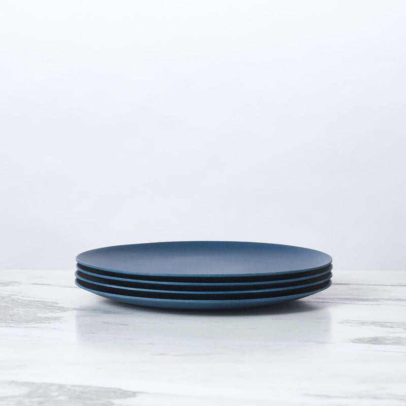 Fable New York | Bamboo Plates & Dinnerware - Salad Plate (Set of 4) - Dragon Thief stacked on a marble surface, showcasing eco-friendly, durable design.