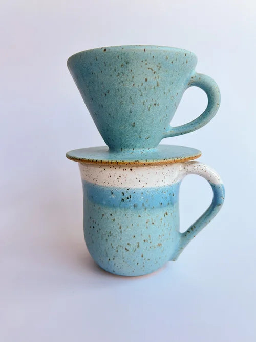 RachaelPots | Coffee Pour Over Cone W/Handle, Pink