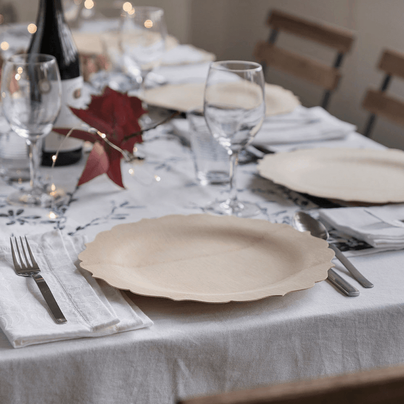 bambu® | Disposable Bamboo Fancy Plates, 7 inches