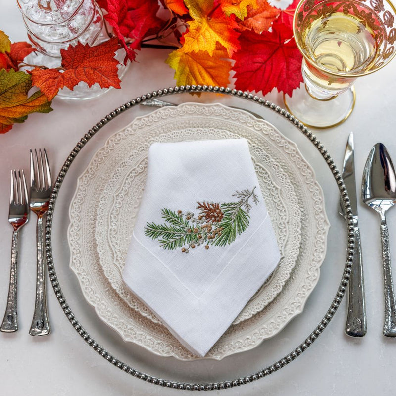 Arte Italica & Crown Linen Designs | Finezza Cream Dinner Plate