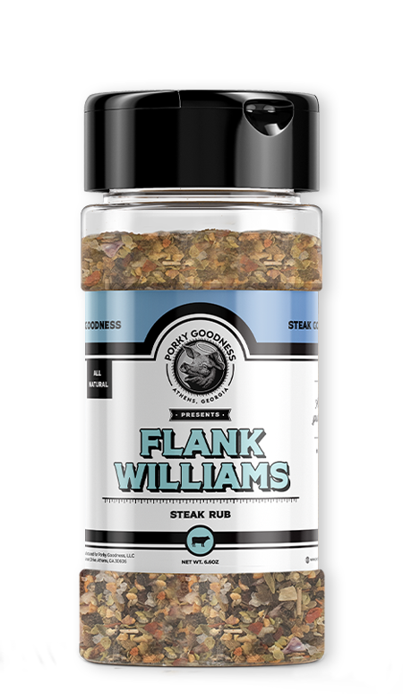 Porky Goodness | Flank Williams Steak Rub