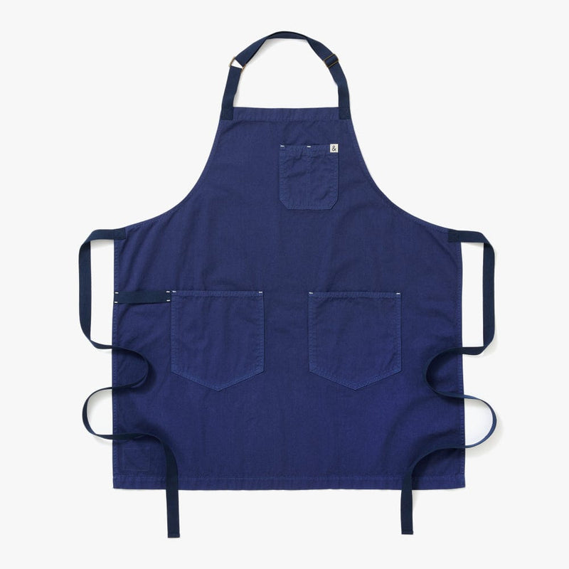 Hedley & Bennett Essential Apron, French Blue — front view