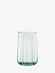 LSA International | Mia Glass Collection - Individual Wine Glass features a fluted texture and short stems, crafted from mouth-blown recycled glass, embodying elegance and sustainability.