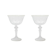 Sir|Madam Rialto Glass Coupe in Opal, pair on white background