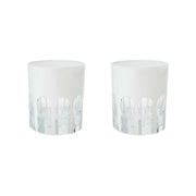 Sir|Madam Rialto Glass Old Fashion in Chalk, Set of 2, on clean white background
