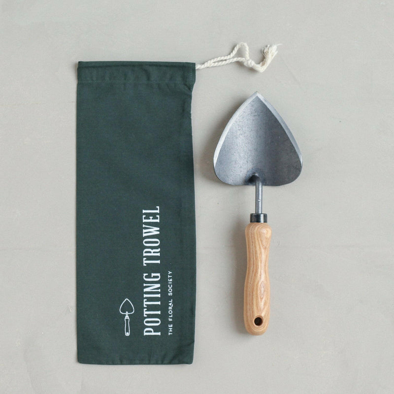 The Floral Society | Garden Tools - Japanese Hori Hori, a versatile gardening tool with serrated and smooth edges, hand-crafted with a stainless steel blade for precise tasks.